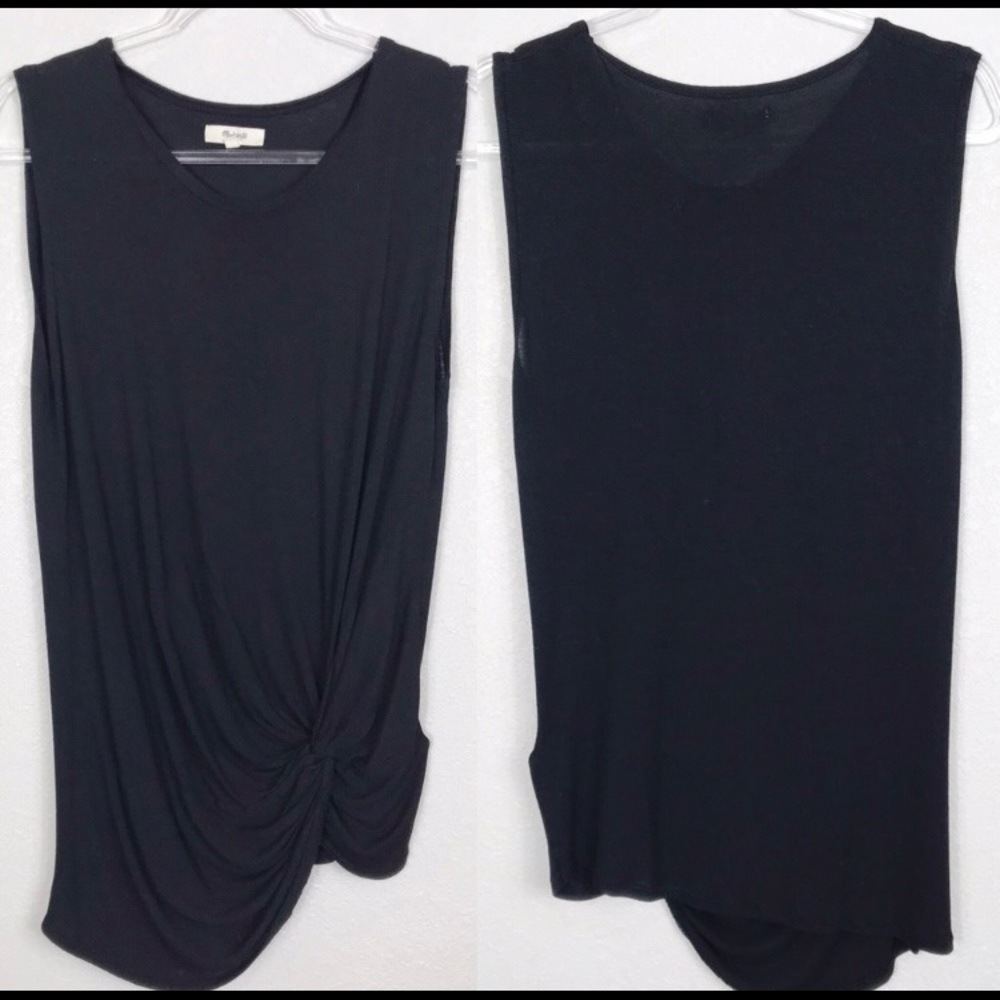 Madewell Asymmetrical Blouse with Front Twist